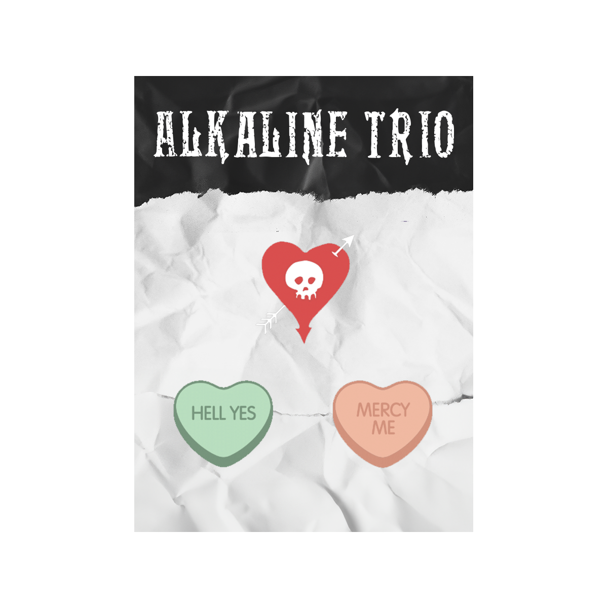 Alkaline Trio Candy Heartskull 3 Pin Set