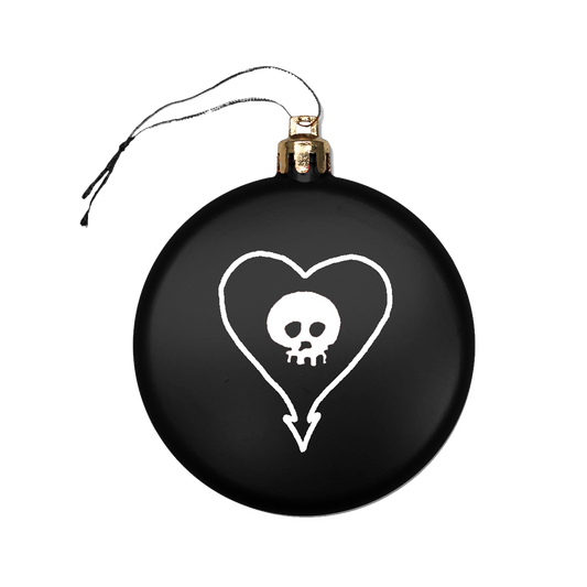 Heartskull Holiday Ornament (Black)