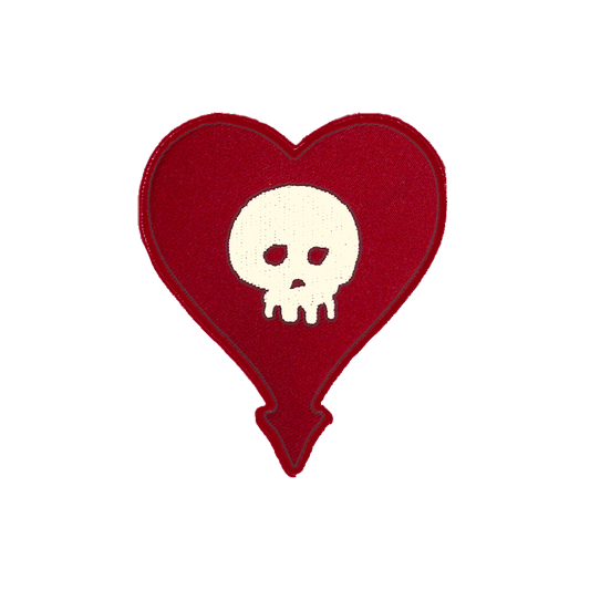 Heartskull Patch (Bone/Red)