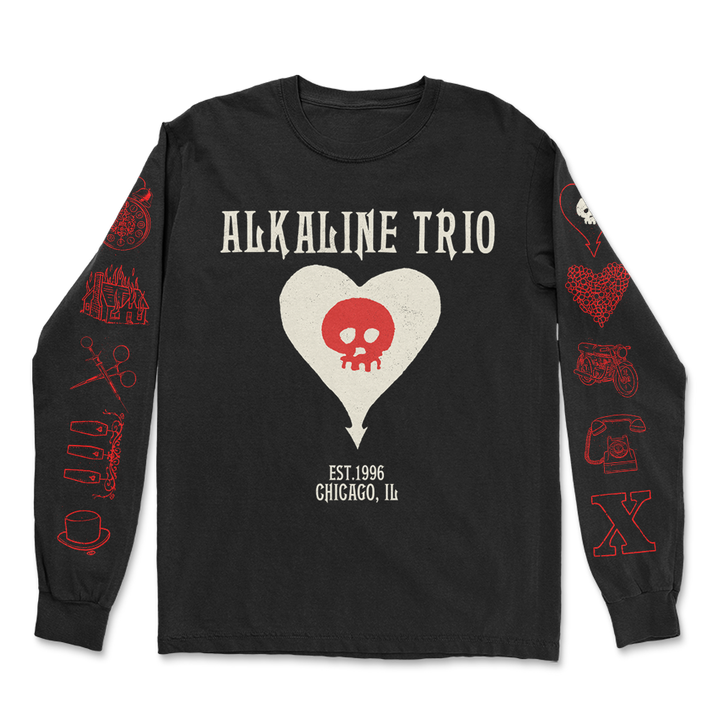 Alkaline Trio - Prodotto ufficiale - Classic Heartskull Maglia a Manica