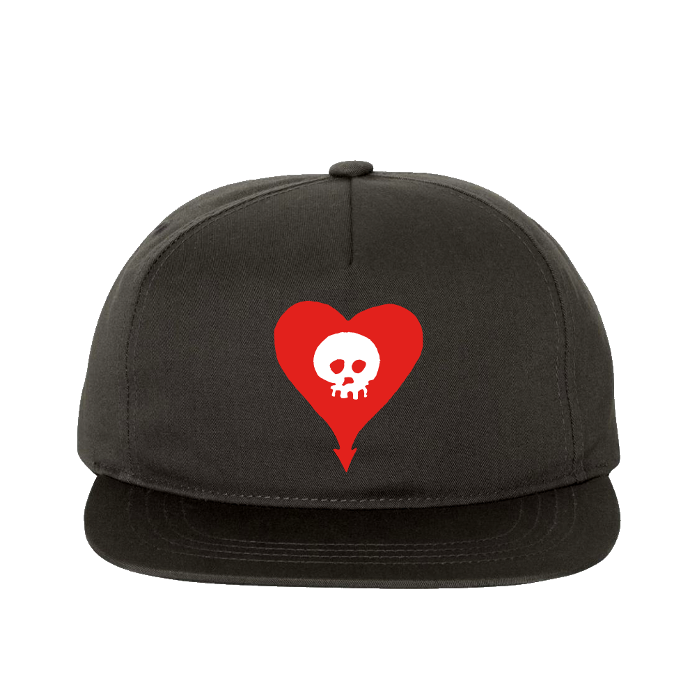 Heartskull Snapback Hat (Black)